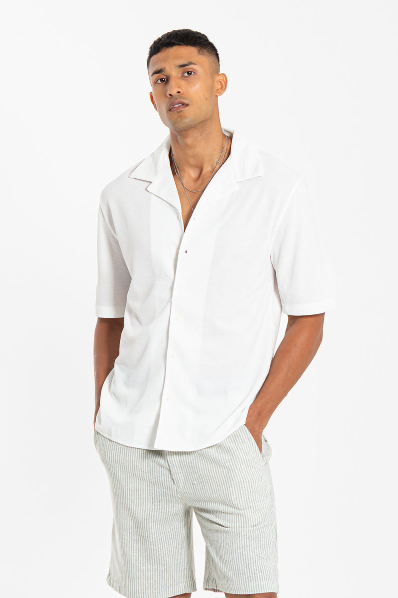 LINEN BLEND OVERSIZED SHIRT