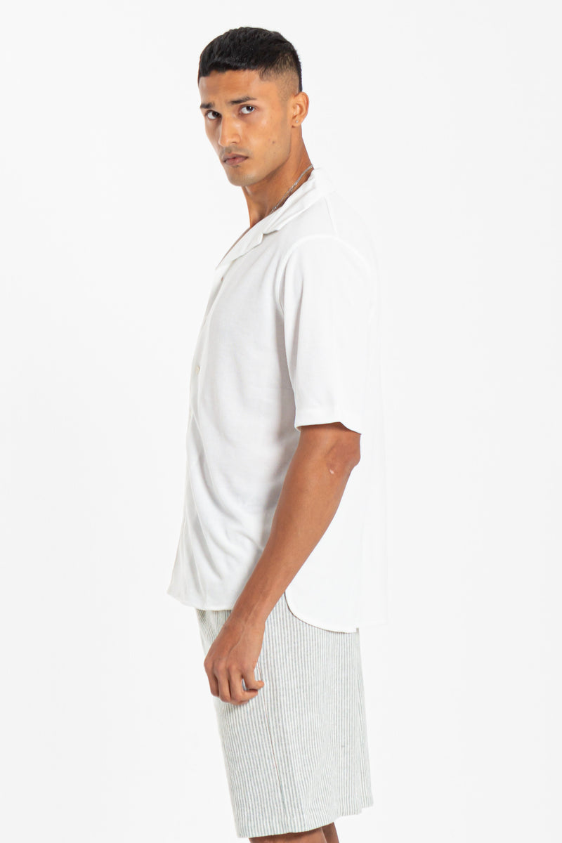 LINEN BLEND OVERSIZED SHIRT