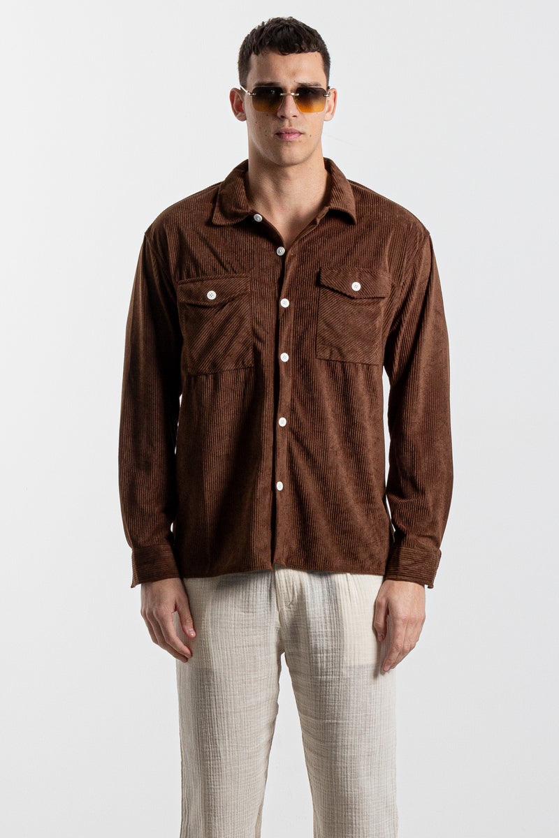 CORDUROY SHIRT WITH DETAILED POCKETS