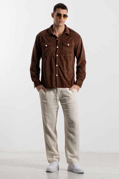 CORDUROY SHIRT WITH DETAILED POCKETS