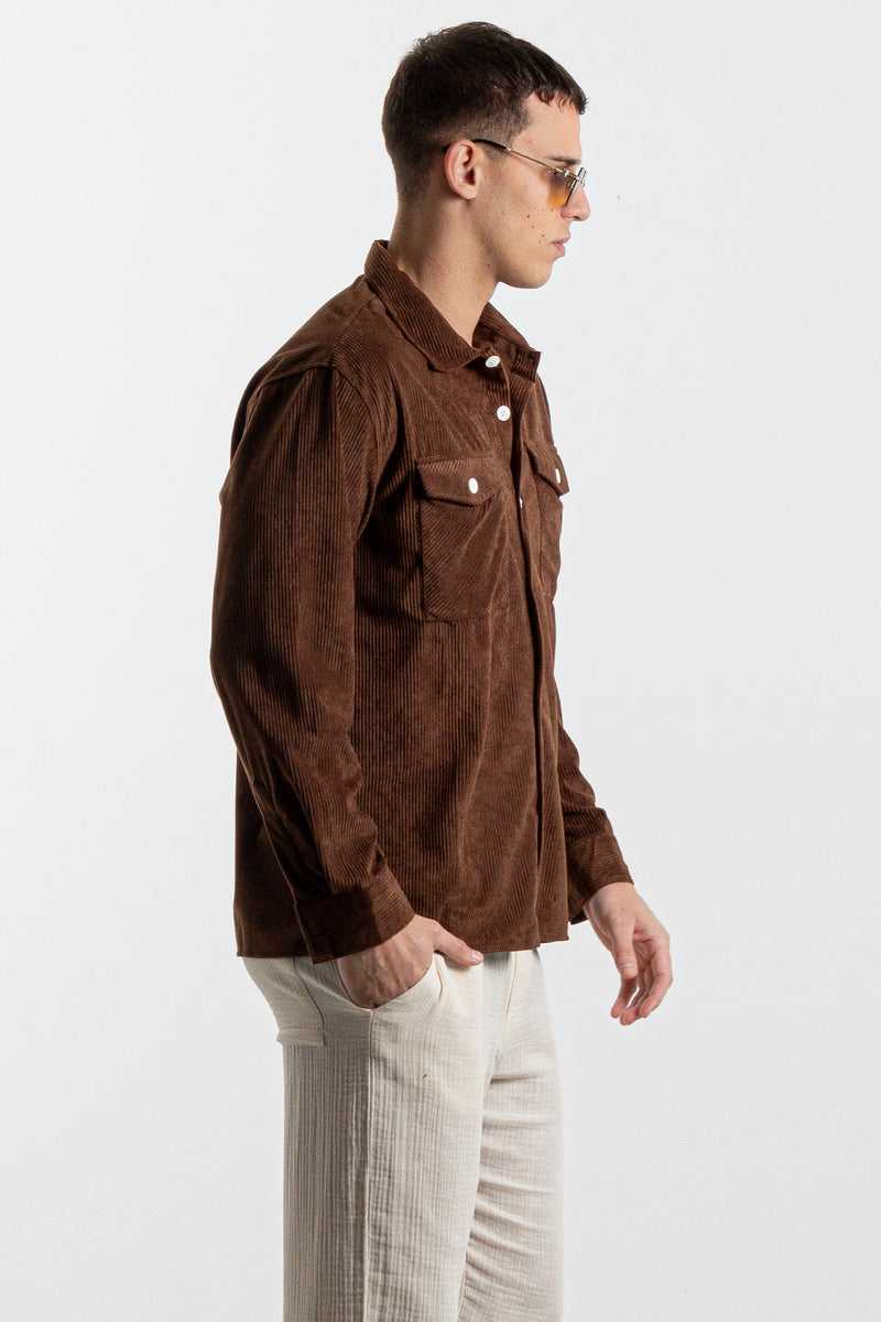 CORDUROY SHIRT WITH DETAILED POCKETS