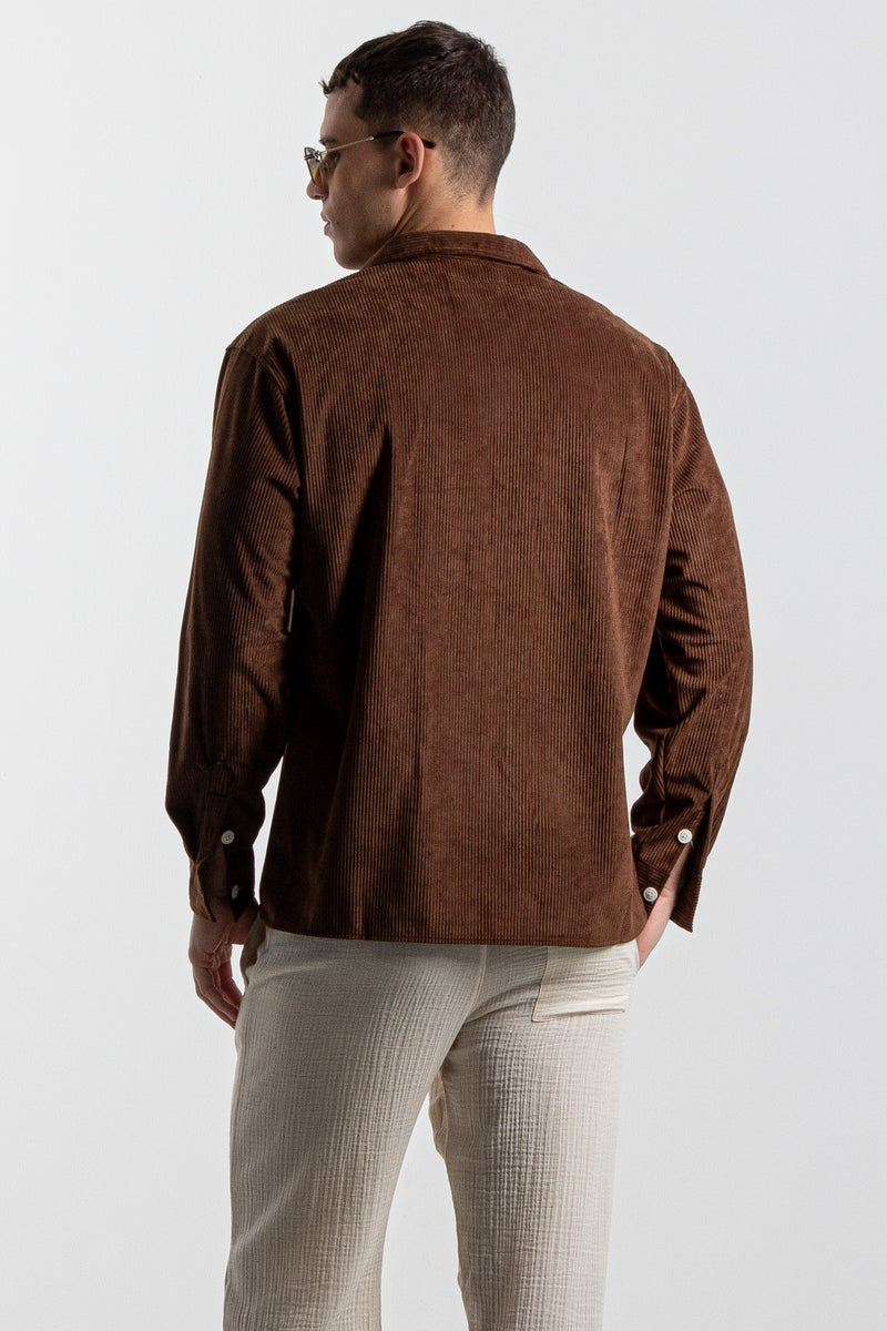 CORDUROY SHIRT WITH DETAILED POCKETS