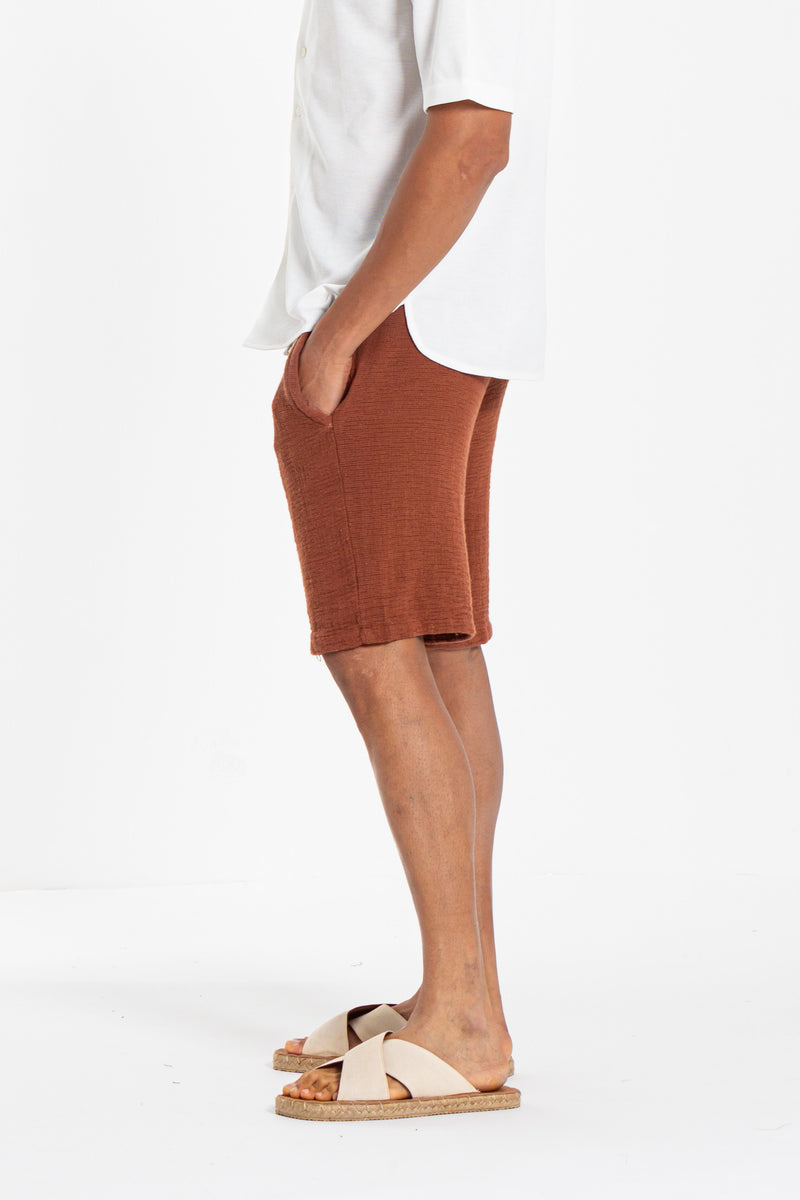 LINEN BERMUDA JOGGER SHORTS