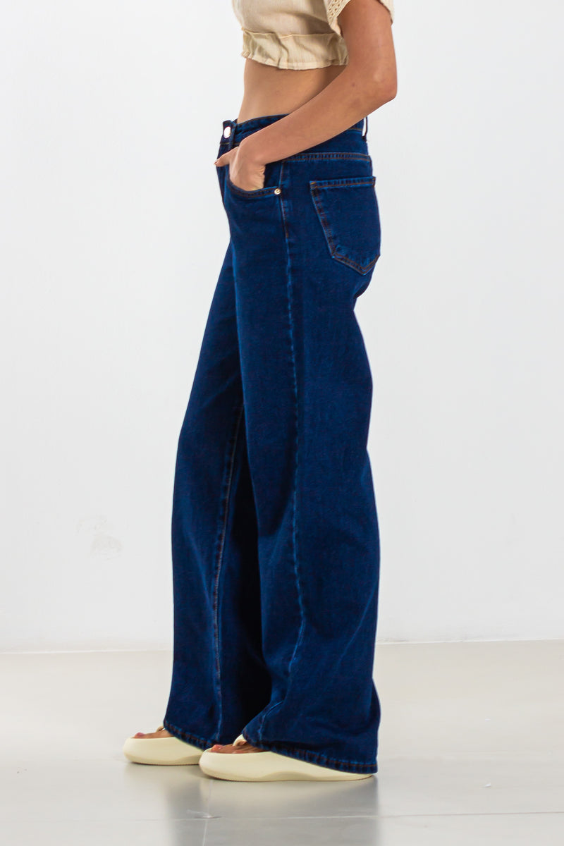 WIDE LEG DENIM JEANS