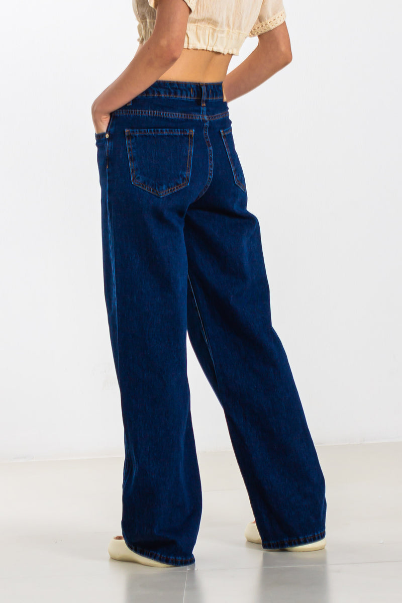 WIDE LEG DENIM JEANS