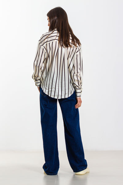 STRIPED SATIN SHIRT