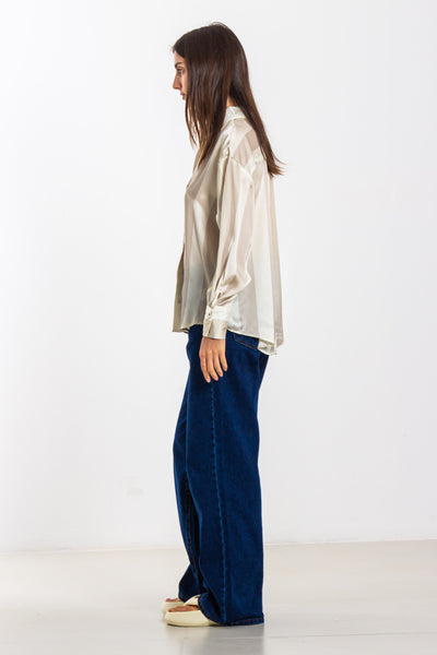STRIPED SATIN SHIRT