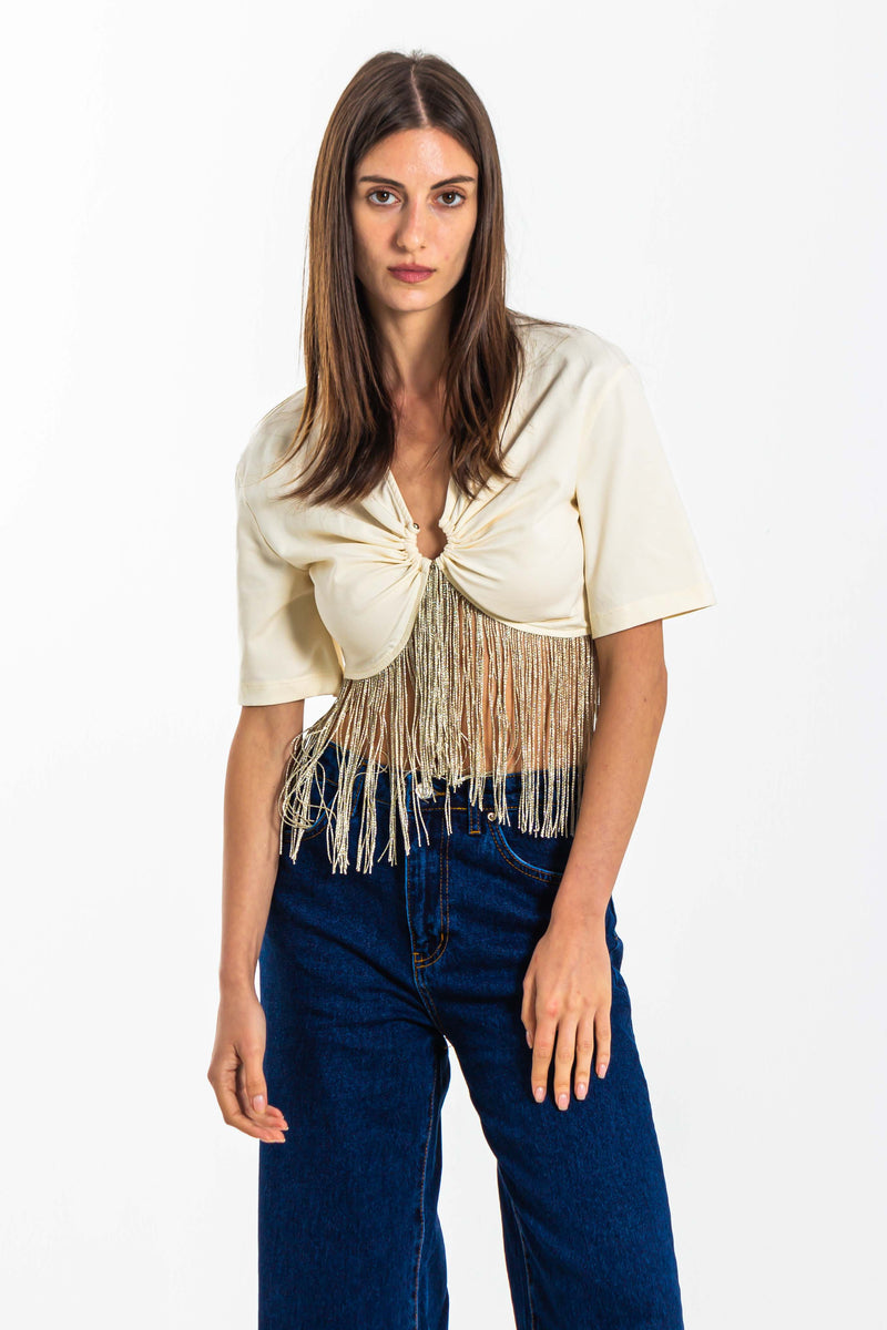 SHIMMER CROP TOP