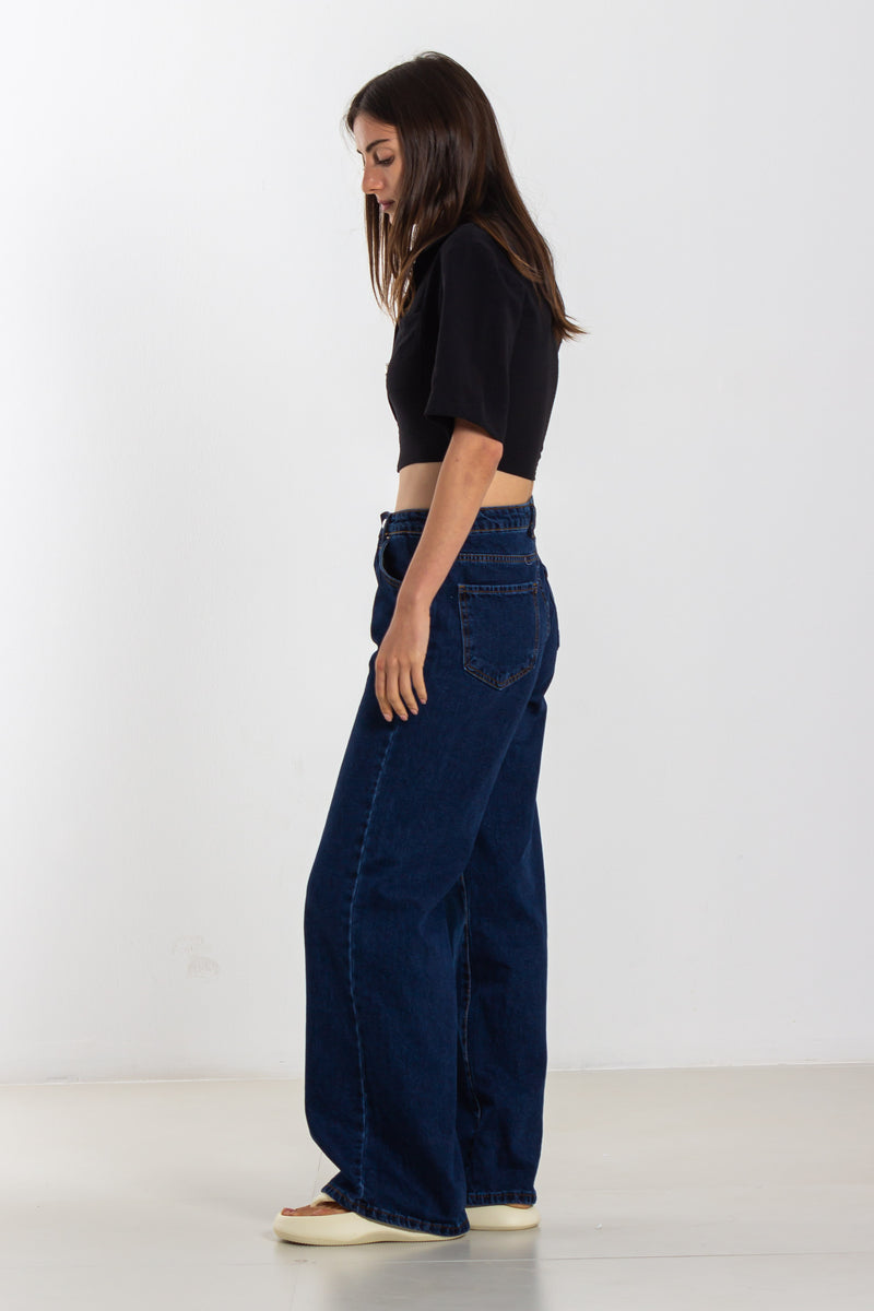 DETAILED LINEN BLEND CROP SHIRT