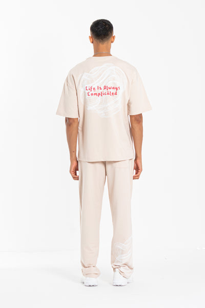 CONTRAST PRINT T-SHIRT SET