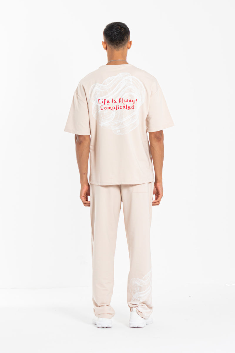 CONTRAST PRINT T-SHIRT SET