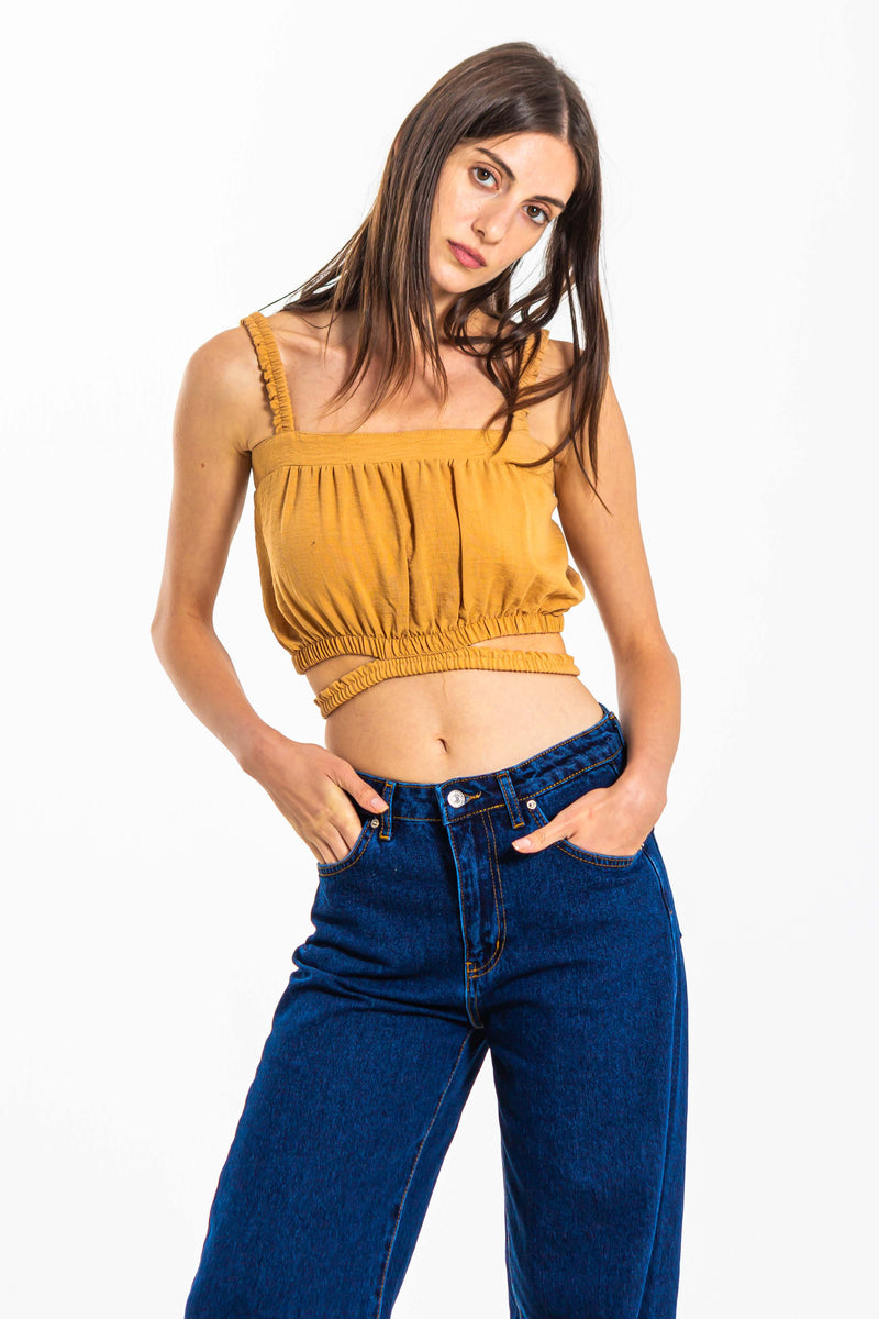 CUTWORK DETAIL CROP TOP