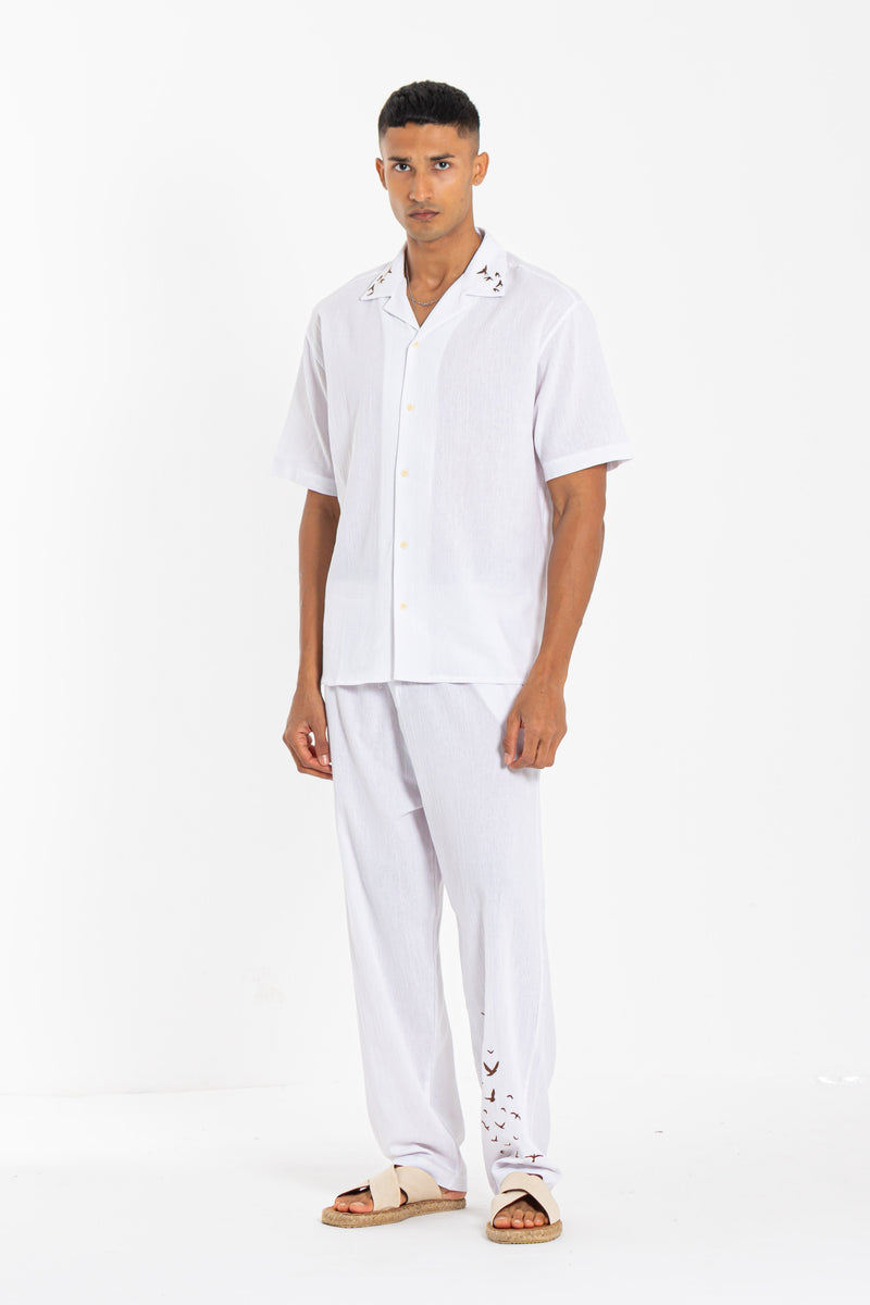 LINEN BLEND SHIRT SET
