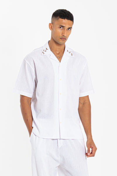 LINEN BLEND SHIRT SET