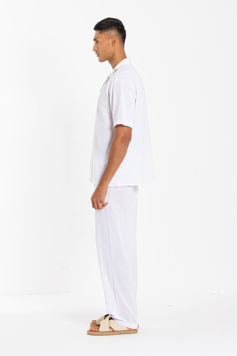 LINEN BLEND SHIRT SET