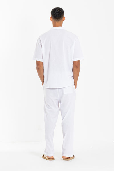 LINEN BLEND SHIRT SET