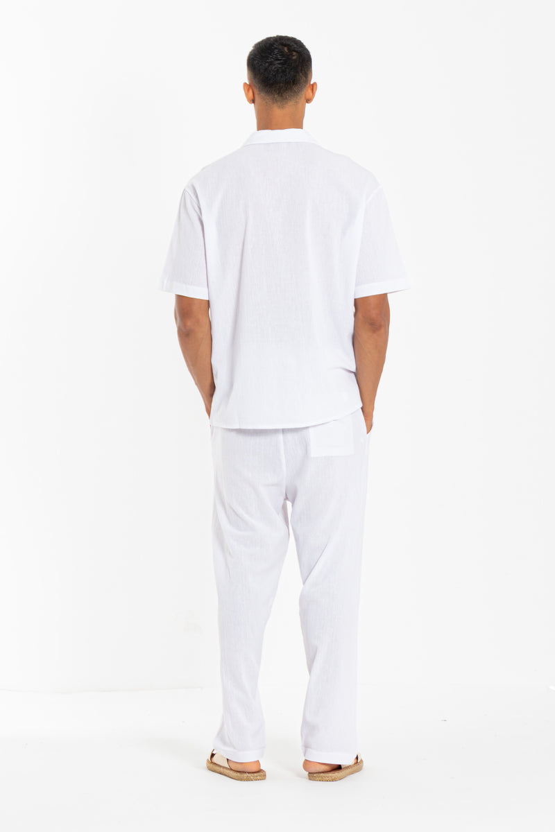 LINEN BLEND SHIRT SET
