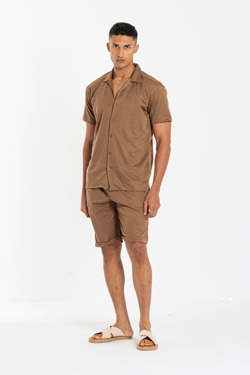 TEXTURED SHIRT SET