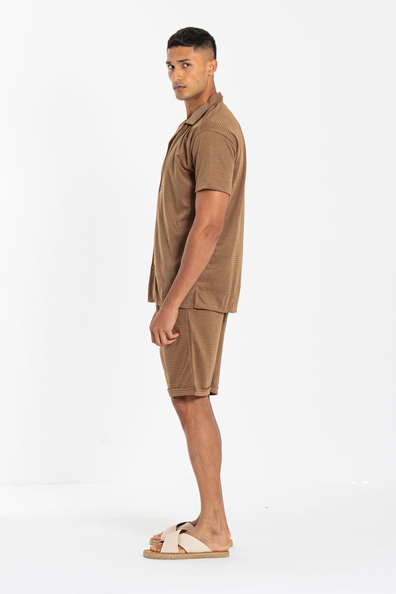 TEXTURED SHIRT SET
