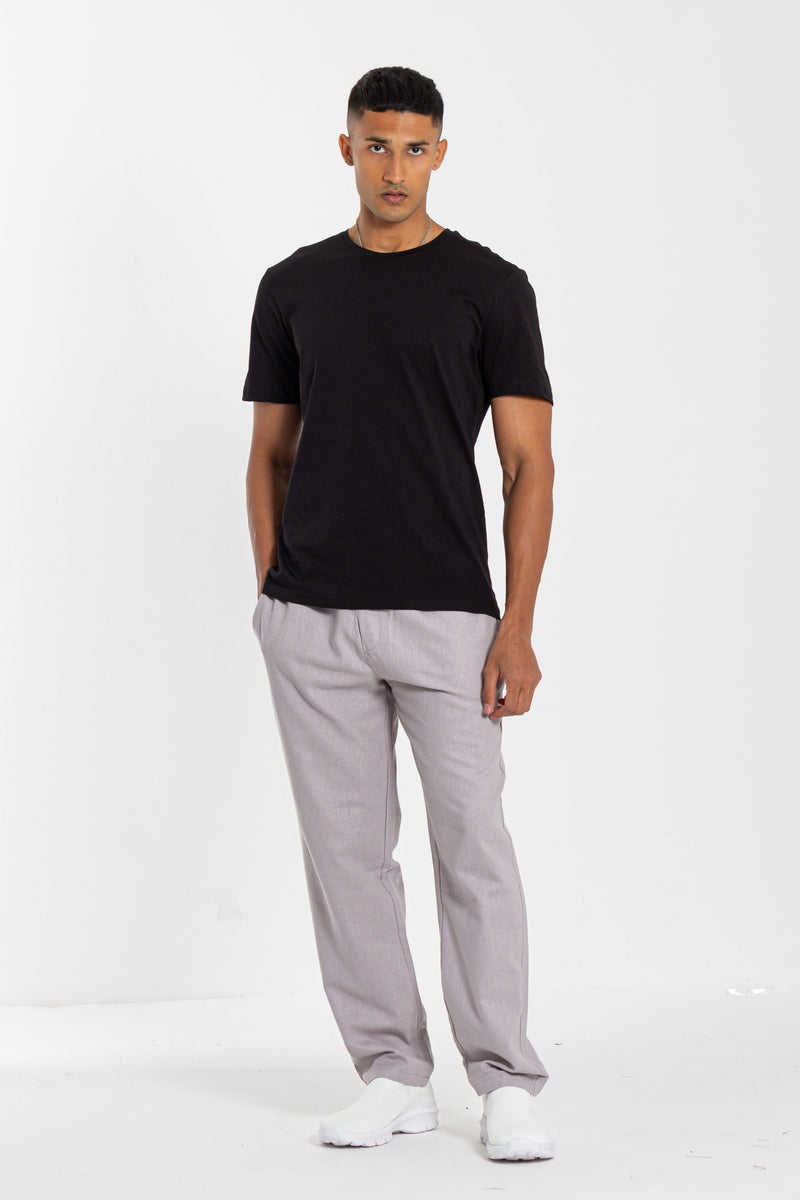 LINEN JOGGER WAIST TROUSERS