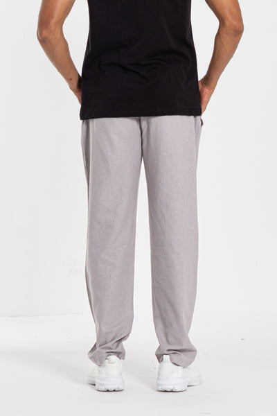 LINEN JOGGER WAIST TROUSERS