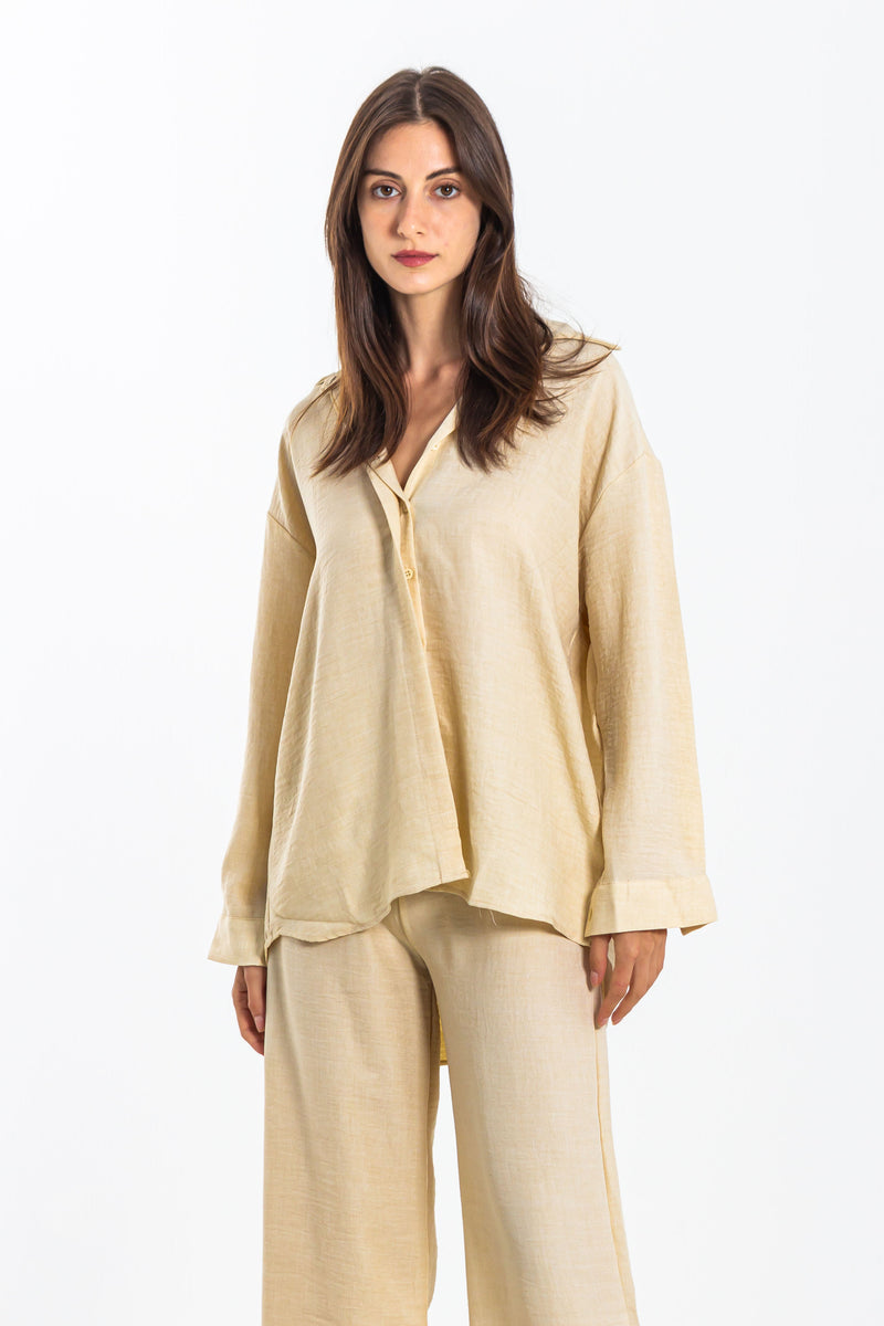 LINEN BLEND SHIRT SET