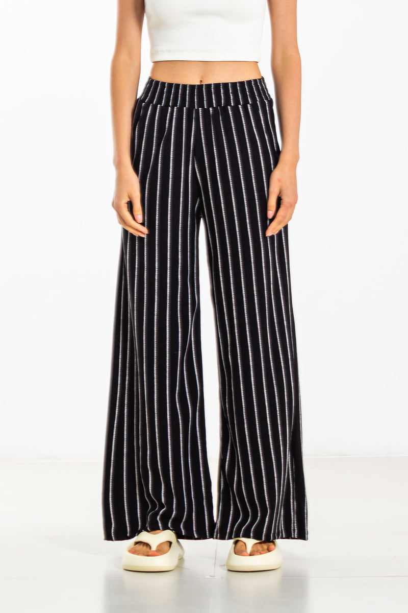 STRIPED WIDE LEG LEGINGS