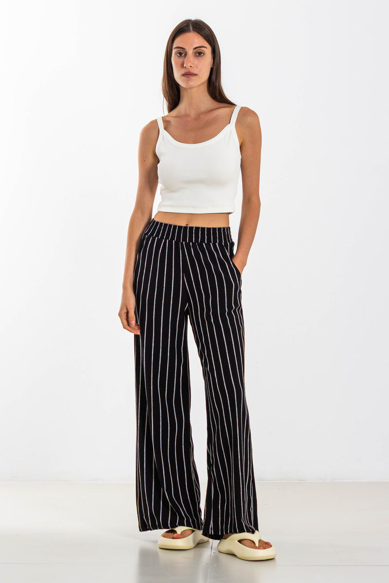 STRIPED WIDE LEG LEGINGS
