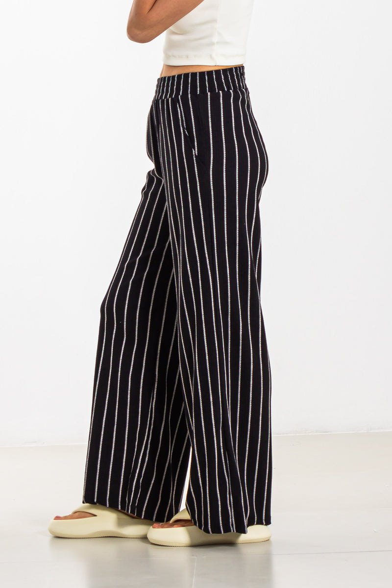 STRIPED WIDE LEG LEGINGS