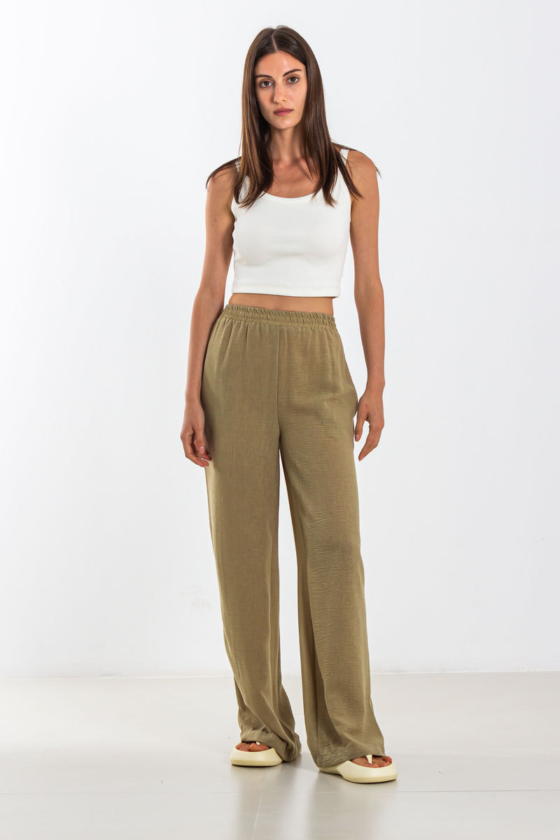 LINEN BLEND JOGGER WAIST TROUSER