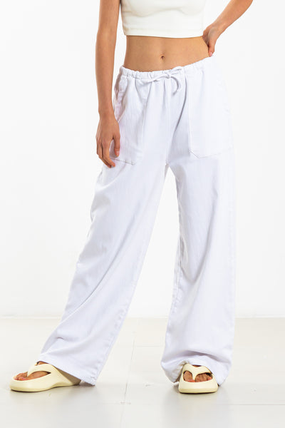 WIDE LEG JOGGER WAIST DENIM