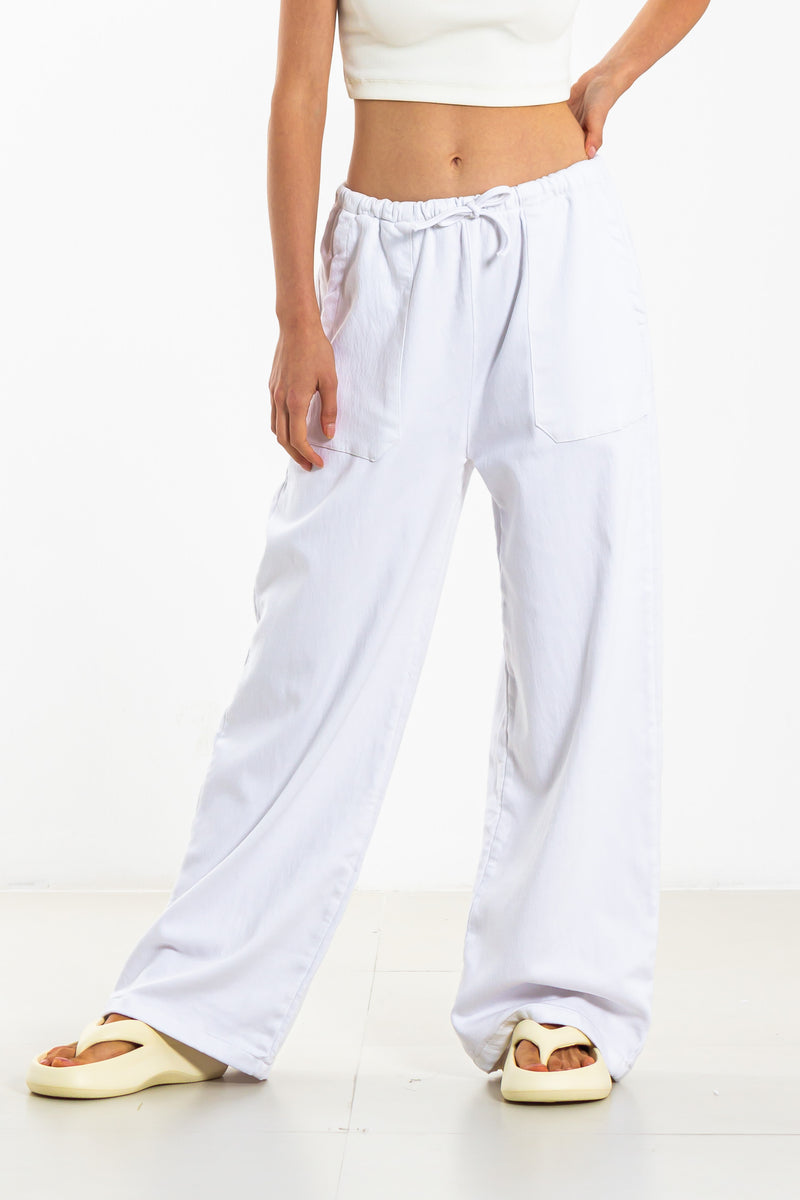 WIDE LEG JOGGER WAIST DENIM