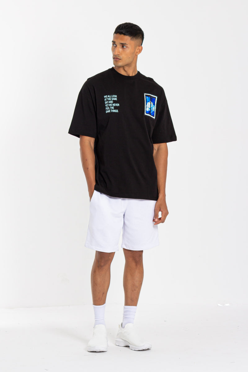 T-SHIRT WITH CONTRAST PATCHWORK