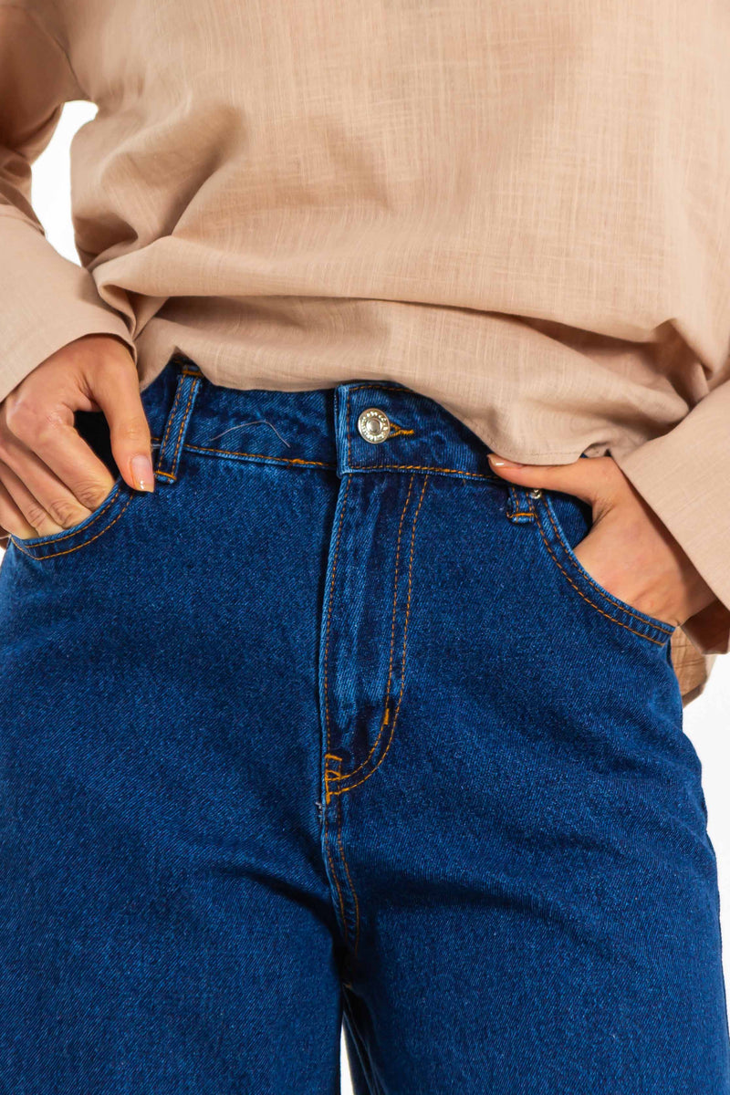 HIGH WAIST WIDE LEG JEANS