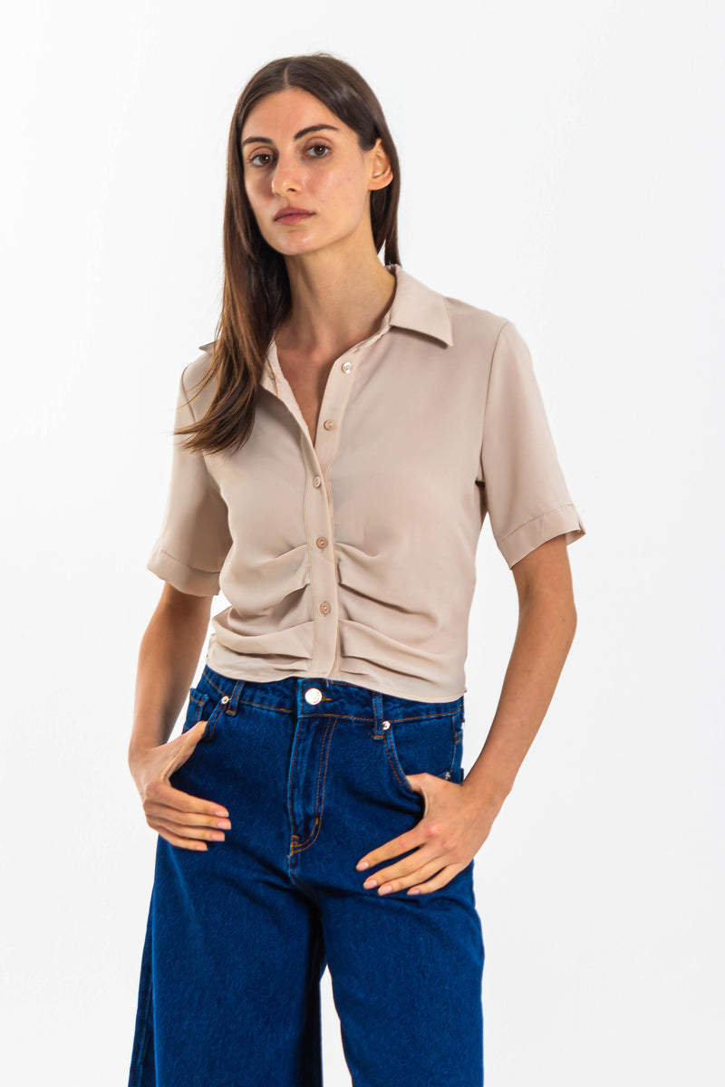 DETAILED CROPPED SHIRT