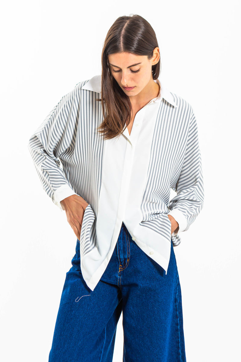 CONTRAST STRIPED SHIRT