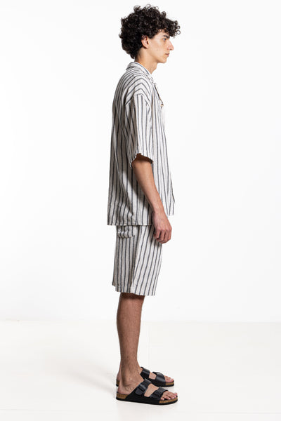 STRIPED KNITTED SHIRT SET