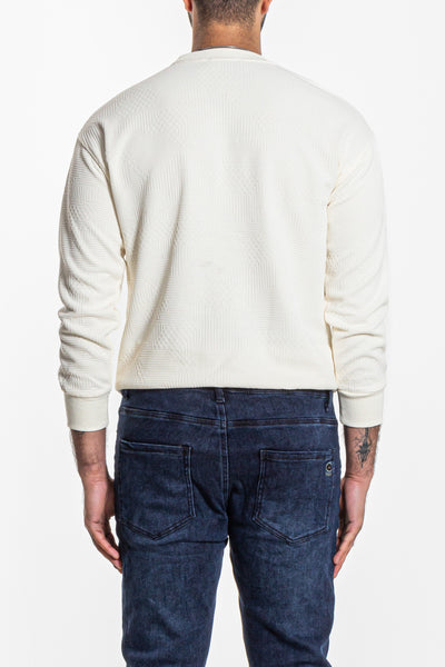 TEXTURED KNIT SWEATER