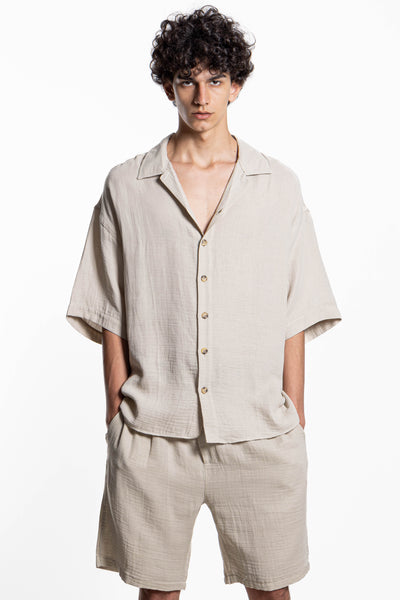 LIGHTWEIGHT LINEN BLEND SHIRT SET