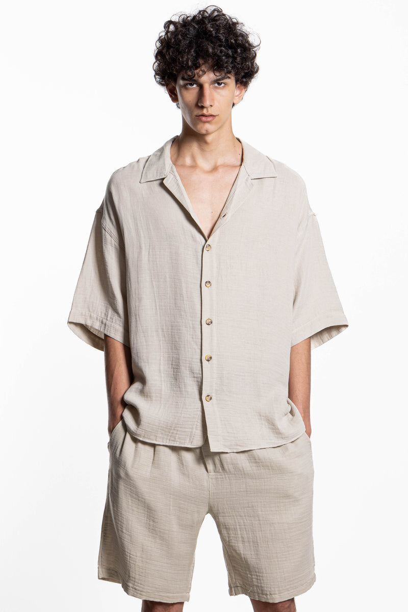 LIGHTWEIGHT LINEN BLEND SHIRT SET