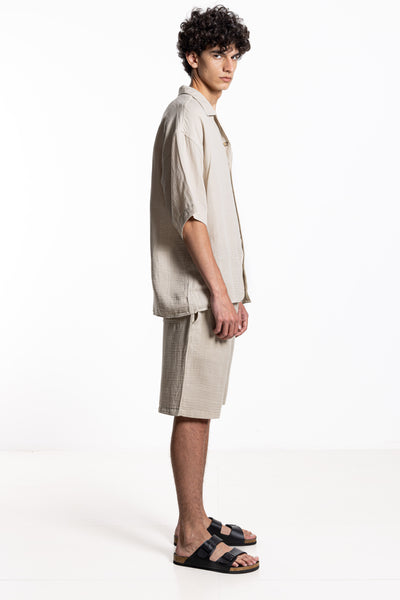 LIGHTWEIGHT LINEN BLEND SHIRT SET