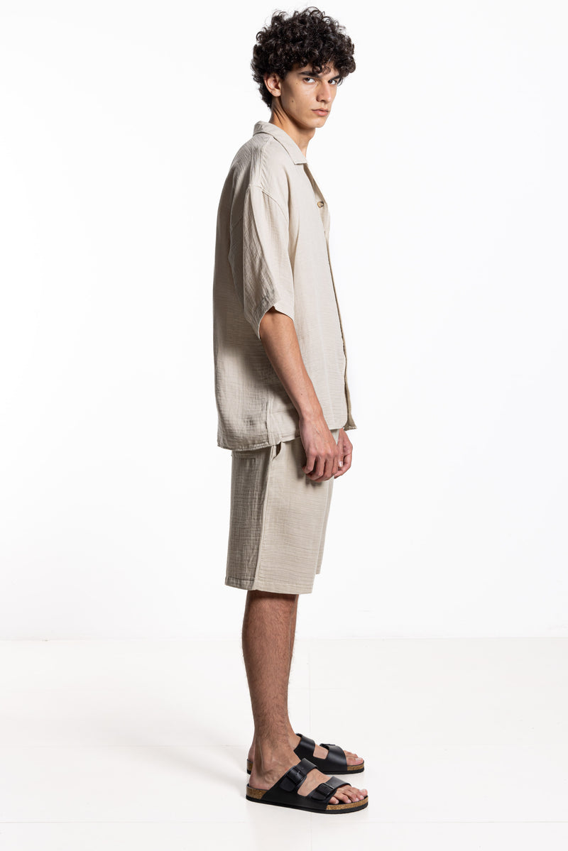 LIGHTWEIGHT LINEN BLEND SHIRT SET