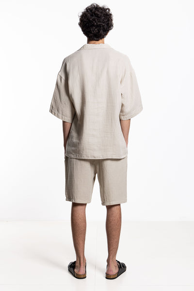 LIGHTWEIGHT LINEN BLEND SHIRT SET