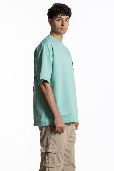 CONTRAST SLOGAN PRINT T-SHIRT