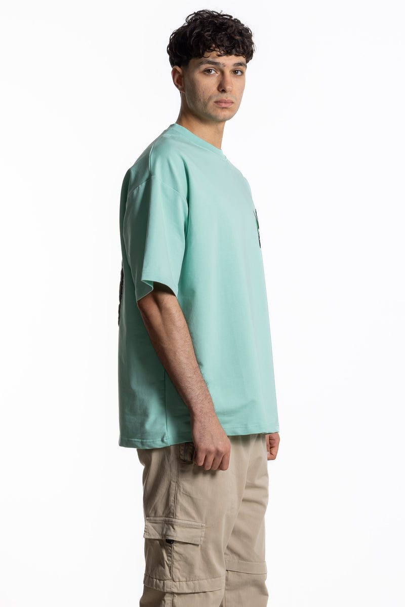 CONTRAST SLOGAN PRINT T-SHIRT