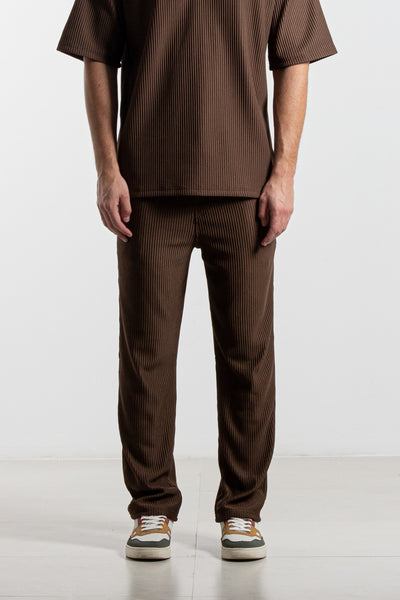 RIBBED JOGGER WAIST TROUSERS