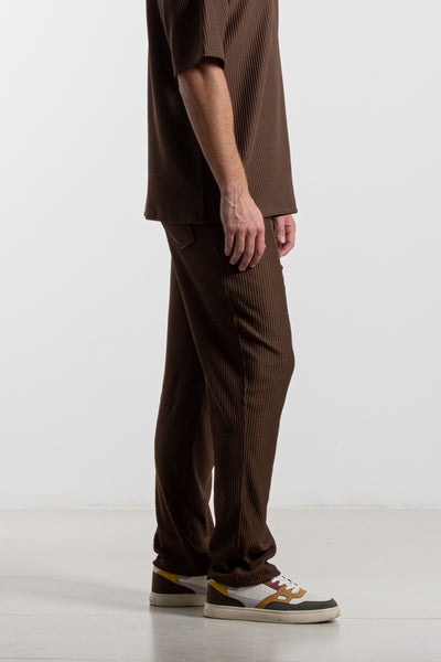 RIBBED JOGGER WAIST TROUSERS