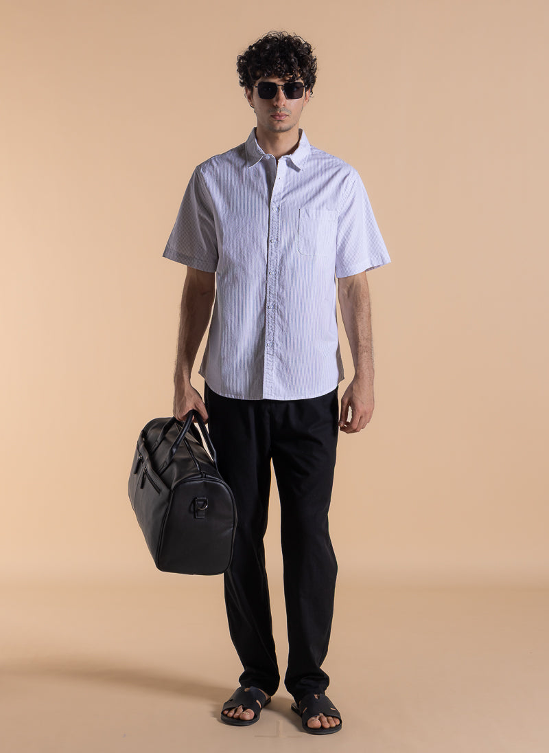 STRIPED SLIM COTTON SHIRT