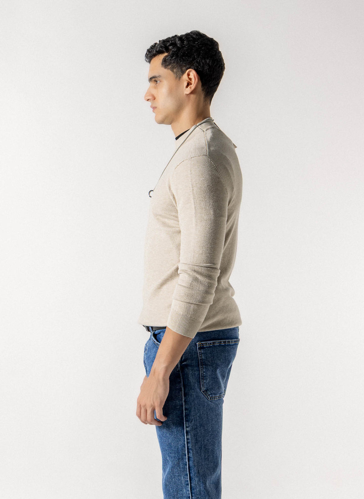 SOFT MOCK NECK KNIT SWEATER