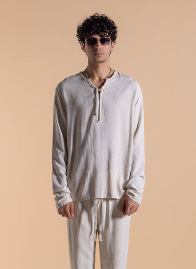 LINEN BLEND COMFORT TROUSER SET